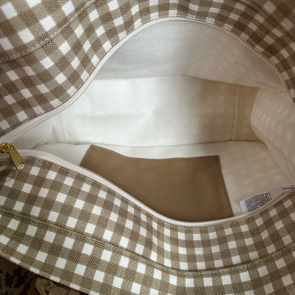 J.Crew Beige & Ivory Canvas Structured Tote With Tassels 🥰 - Picture 9 of 16